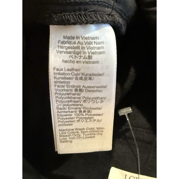 NWT J. CREW Women's Faux Leather Pants Size 25 High Rise Straight Leg Demi Boot - Picture 8 of 10